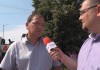 Интервю с кметът на община Елхово - Петър Киров, минути след началото на ремонта на уличната мрежа