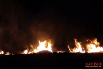 Пожар унищожи 500 дка с пшеница край Бояново