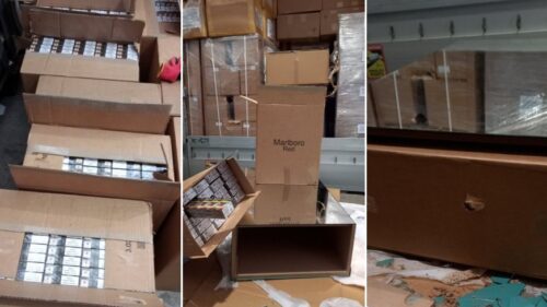 Митническите служители на МП Лесово откриха 600 000 къса контрабандни цигари в мебели